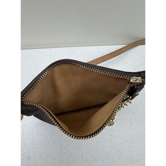 Michael Michael Kors Signature Logo Belt Bag Brown Gold Chain Fanny Pack XL - Picture 10 of 12